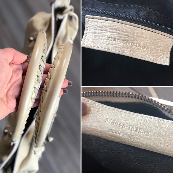 Ultra RARE ‘03 BALENCIAGA White Mastic First Bag Purse Vintage - Picture 6 of 8